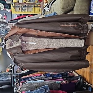 Men's Brown Leather Jacket sz 5x